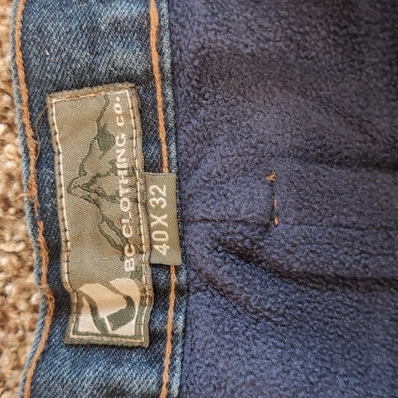BC Clothing Company Fleece Lined Denim Jeans Men's Size 40x32 NEW - Picture 4 of 15